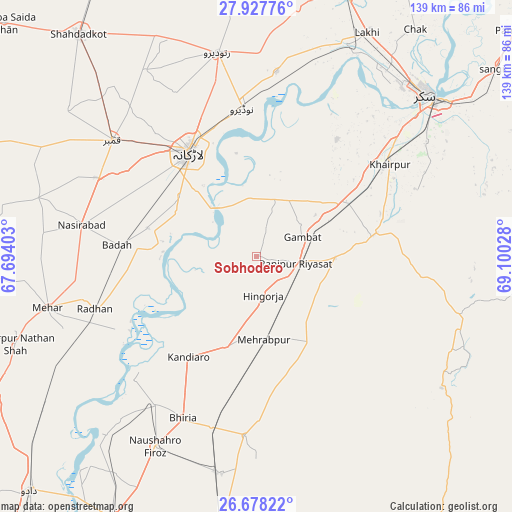Sobhodero on map