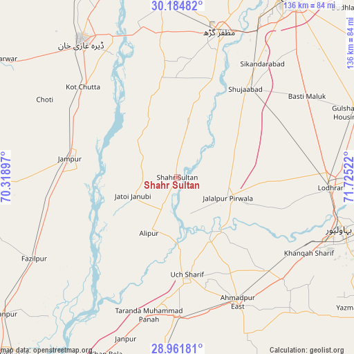 Shahr Sultan on map