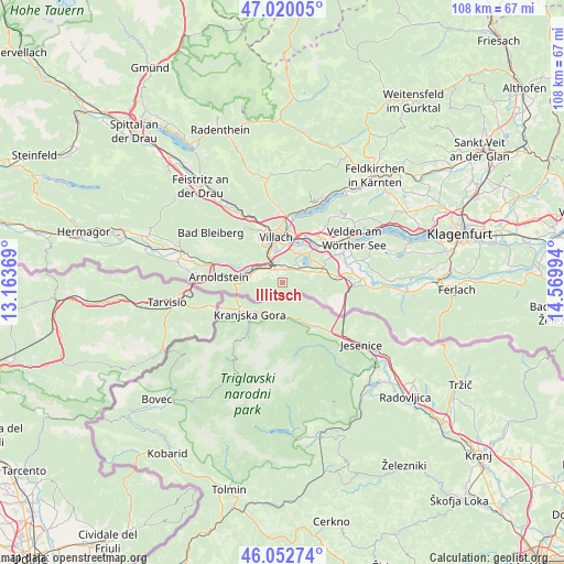 Illitsch on map