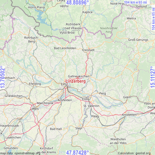 Linzerberg on map