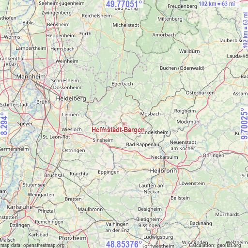 Helmstadt-Bargen on map