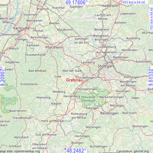 Grafenau on map
