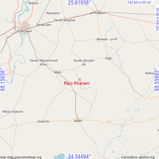 Rajo Khanani on map