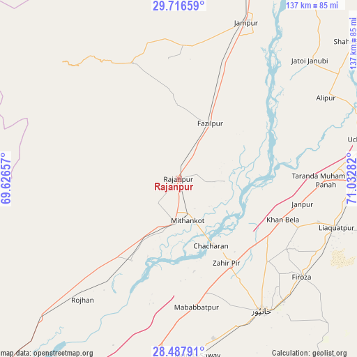 Rajanpur on map