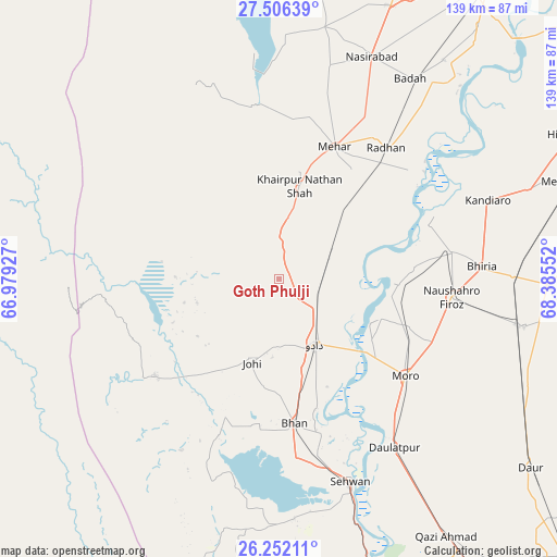 Goth Phulji on map