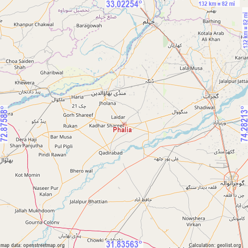 Phalia on map