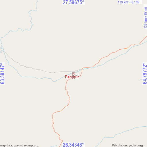 Panjgur on map