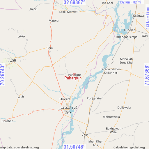Paharpur on map