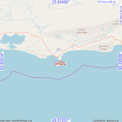 Ormara on map