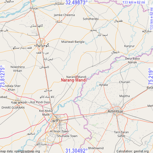 Narang Mandi on map
