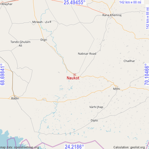 Naukot on map