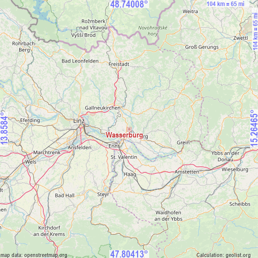 Wasserburg on map