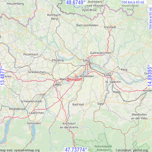 Öhndorf on map
