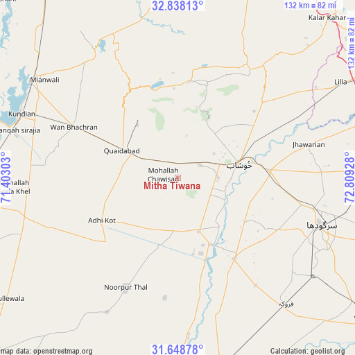 Mitha Tiwana on map