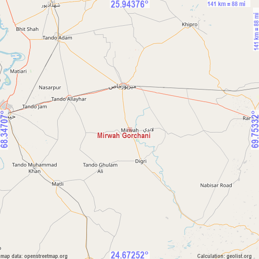 Mirwah Gorchani on map