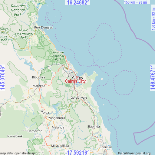 Cairns City on map