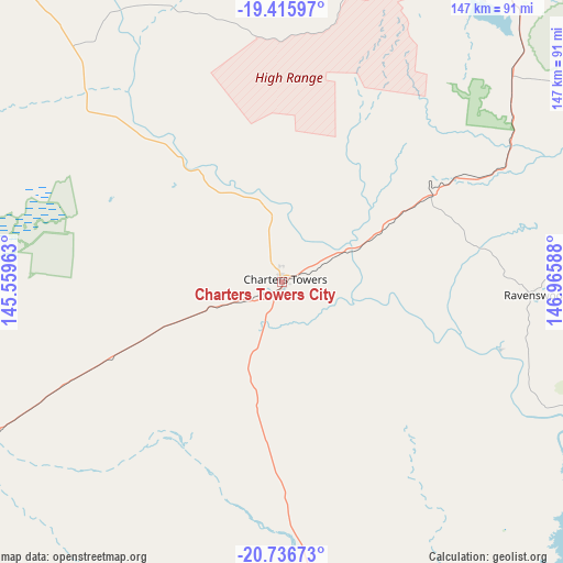 Charters Towers City on map