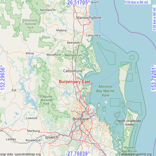 Burpengary East on map