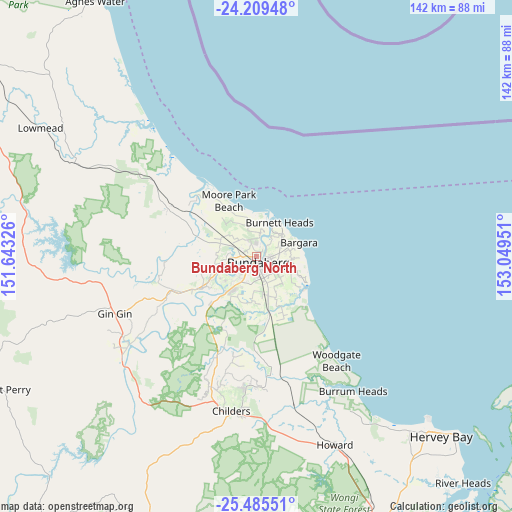 Bundaberg North on map