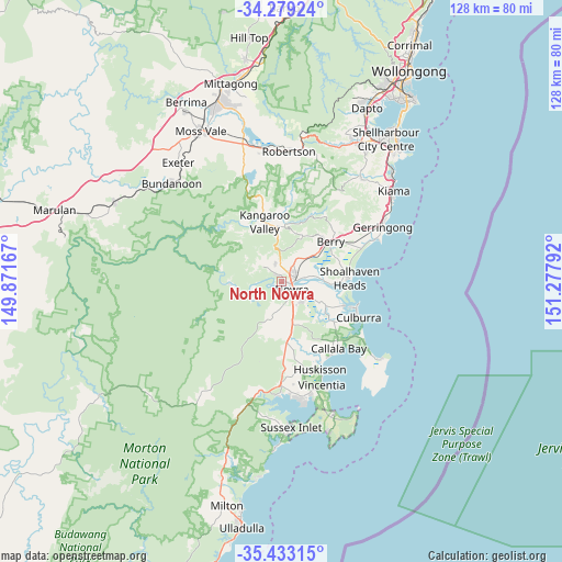 North Nowra on map