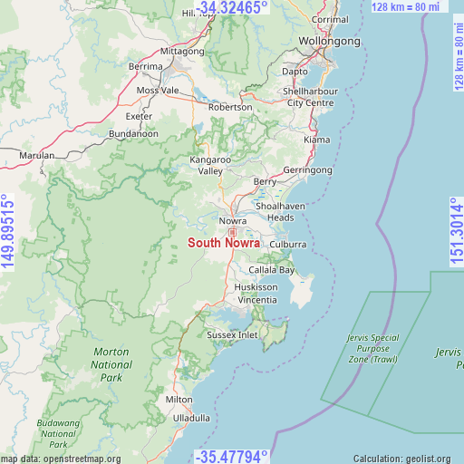 South Nowra on map