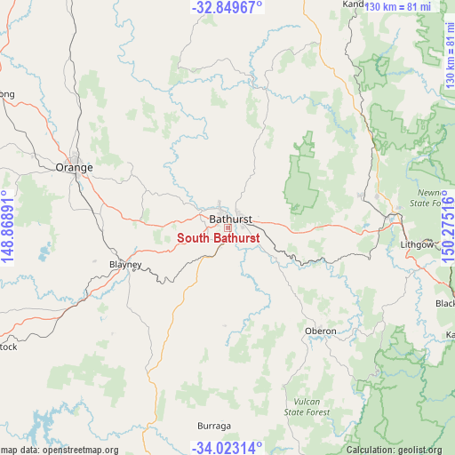 South Bathurst on map