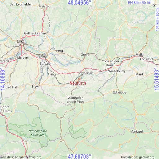 Neufurth on map