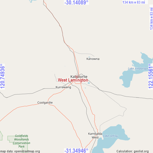 West Lamington on map