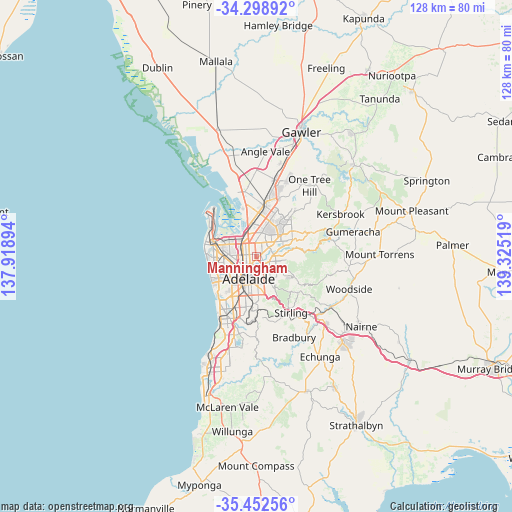 Manningham on map