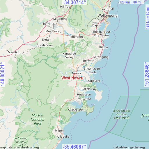 West Nowra on map