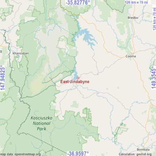 East Jindabyne on map