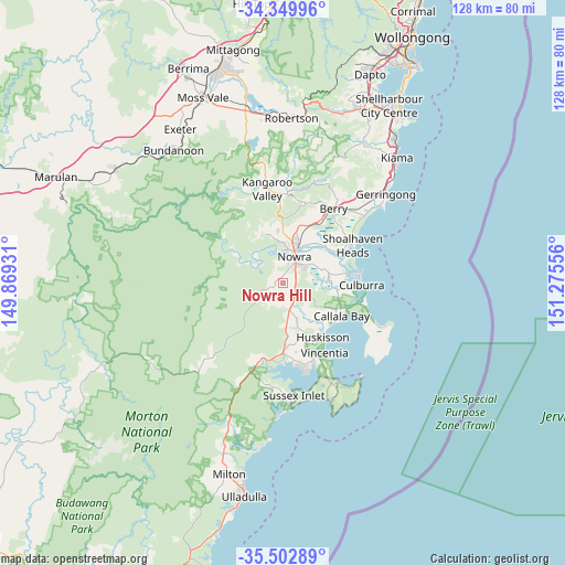 Nowra Hill on map