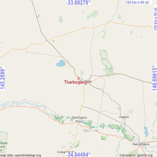 Tharbogang on map