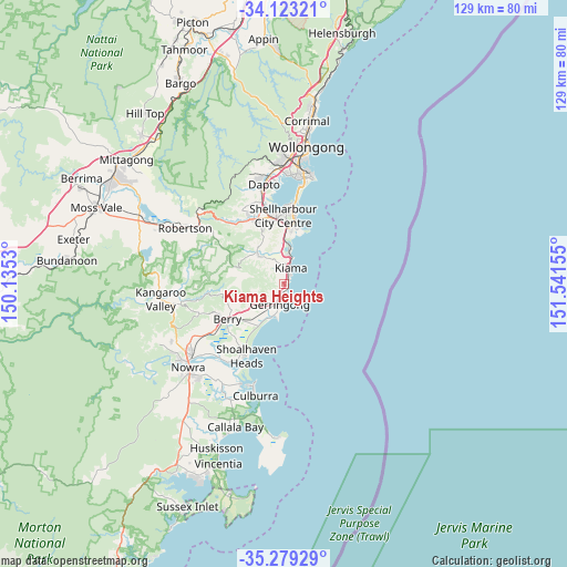 Kiama Heights on map