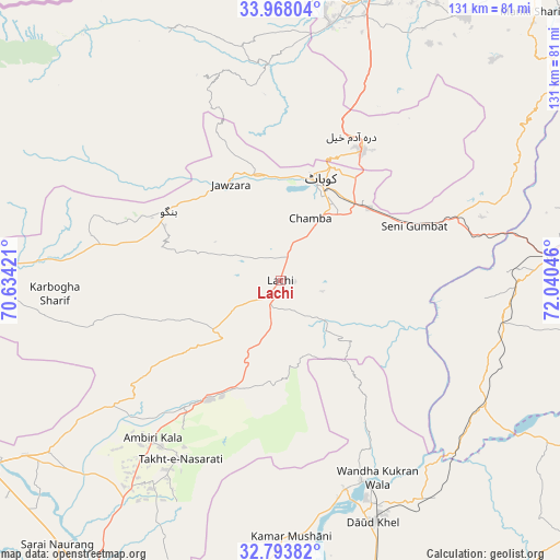 Lachi on map
