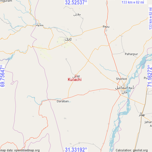 Kulachi on map