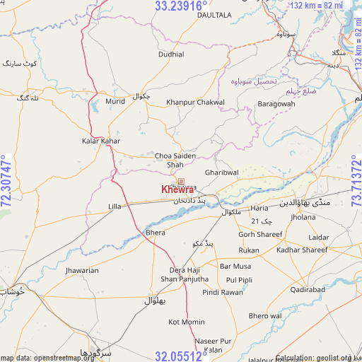 Khewra on map