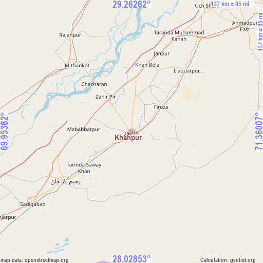 Khanpur on map