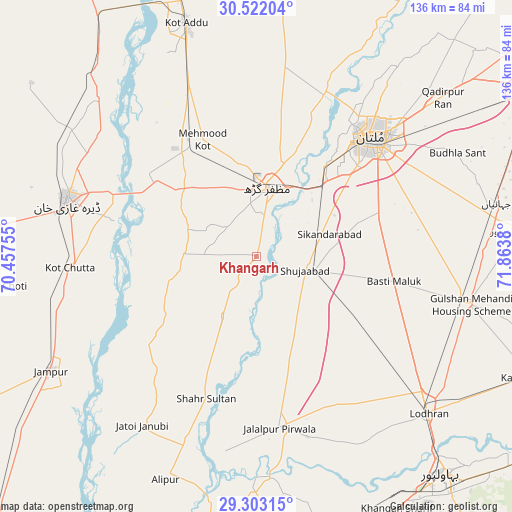 Khangarh on map