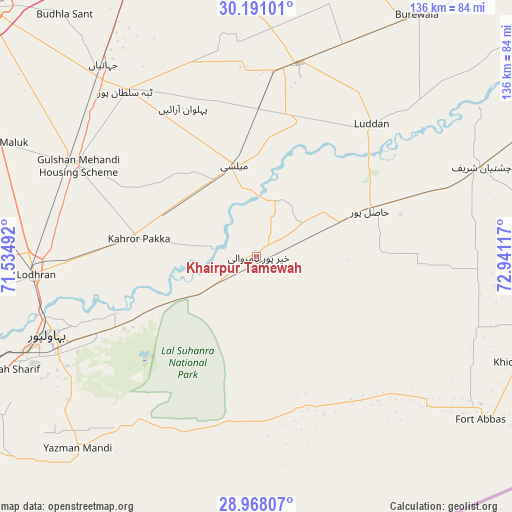 Khairpur Tamewah on map
