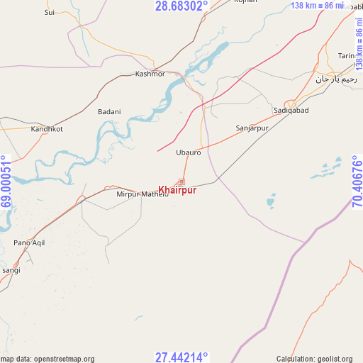 Khairpur on map