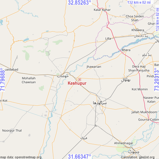 Keshupur on map