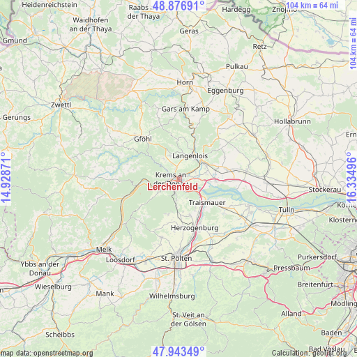 Lerchenfeld on map