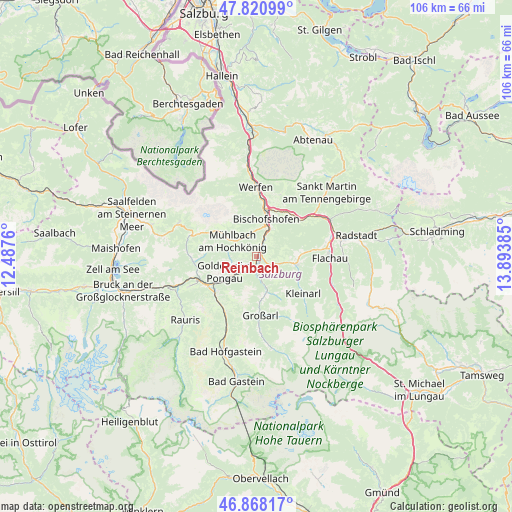 Reinbach on map