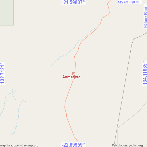 Anmatjere on map