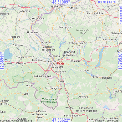 Esch on map