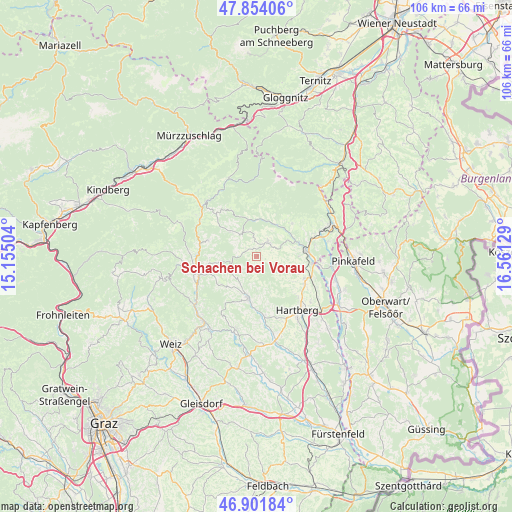 Schachen bei Vorau on map