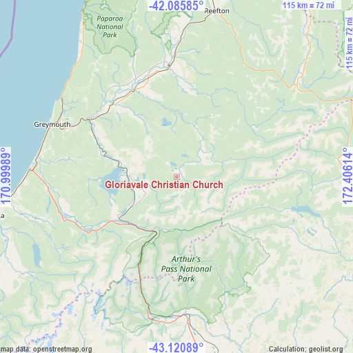 Gloriavale Christian Church on map