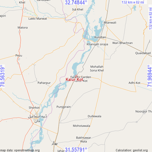 Kalur Kot on map