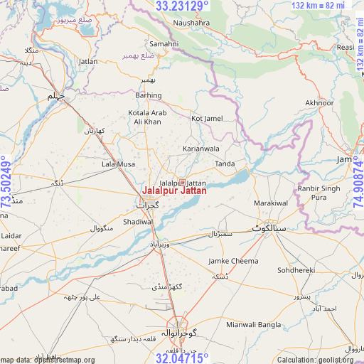 Jalalpur Jattan on map